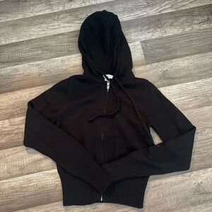 Aeropostale Black Zip-Up Hoodie/Sweater